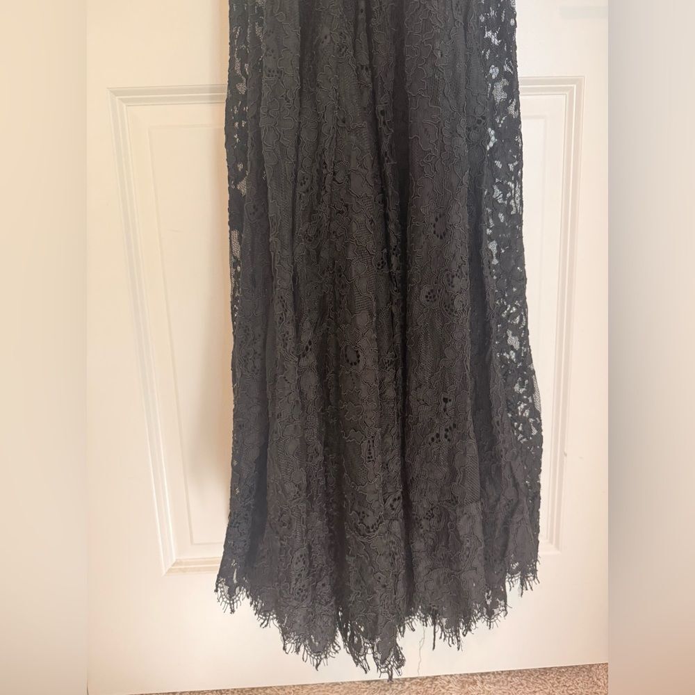 NWOT BRONX AND BANCO Naia Chic Black Lace Sheer Cutout Gown - Picture 12 of 12